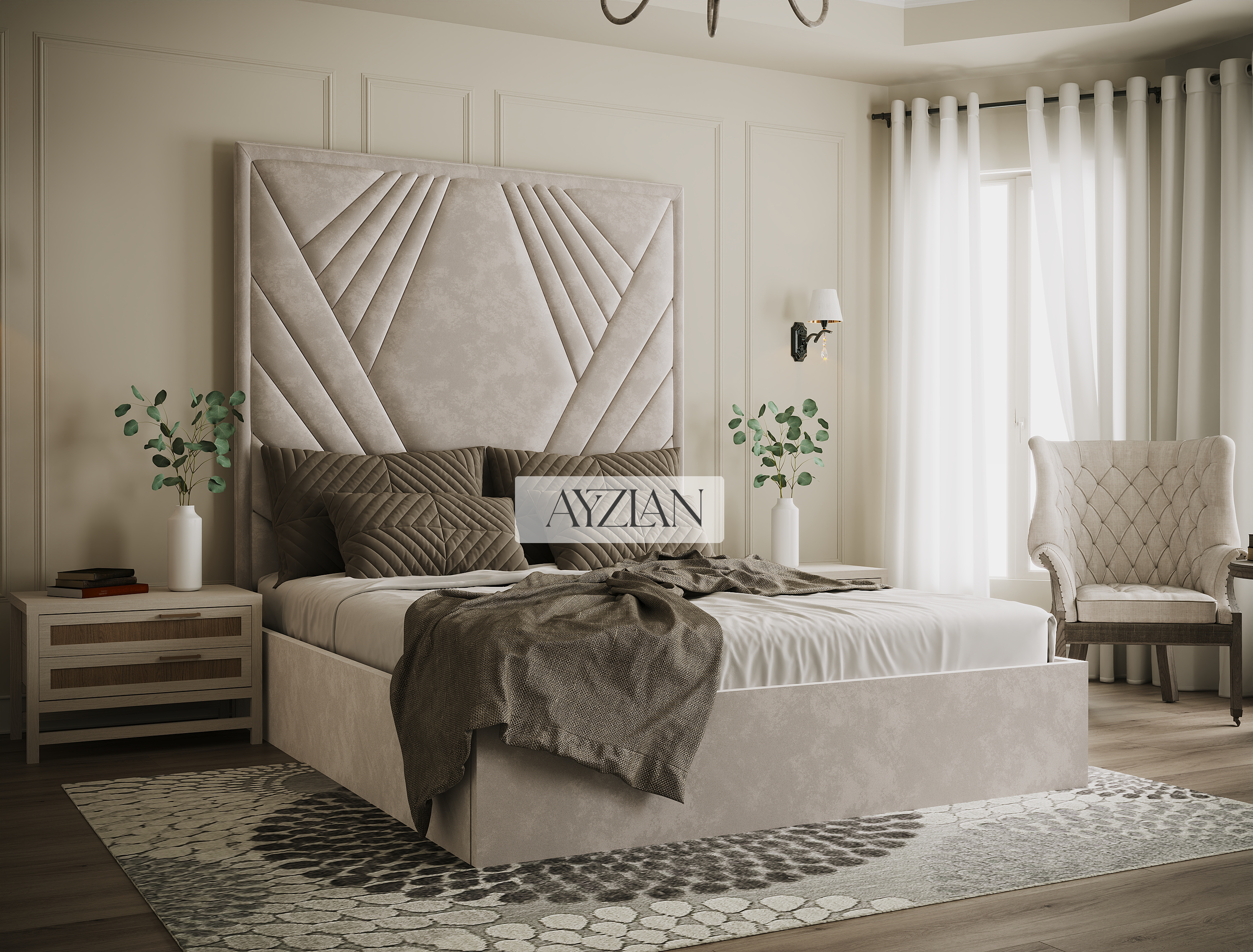Gemma Art Deco Bed