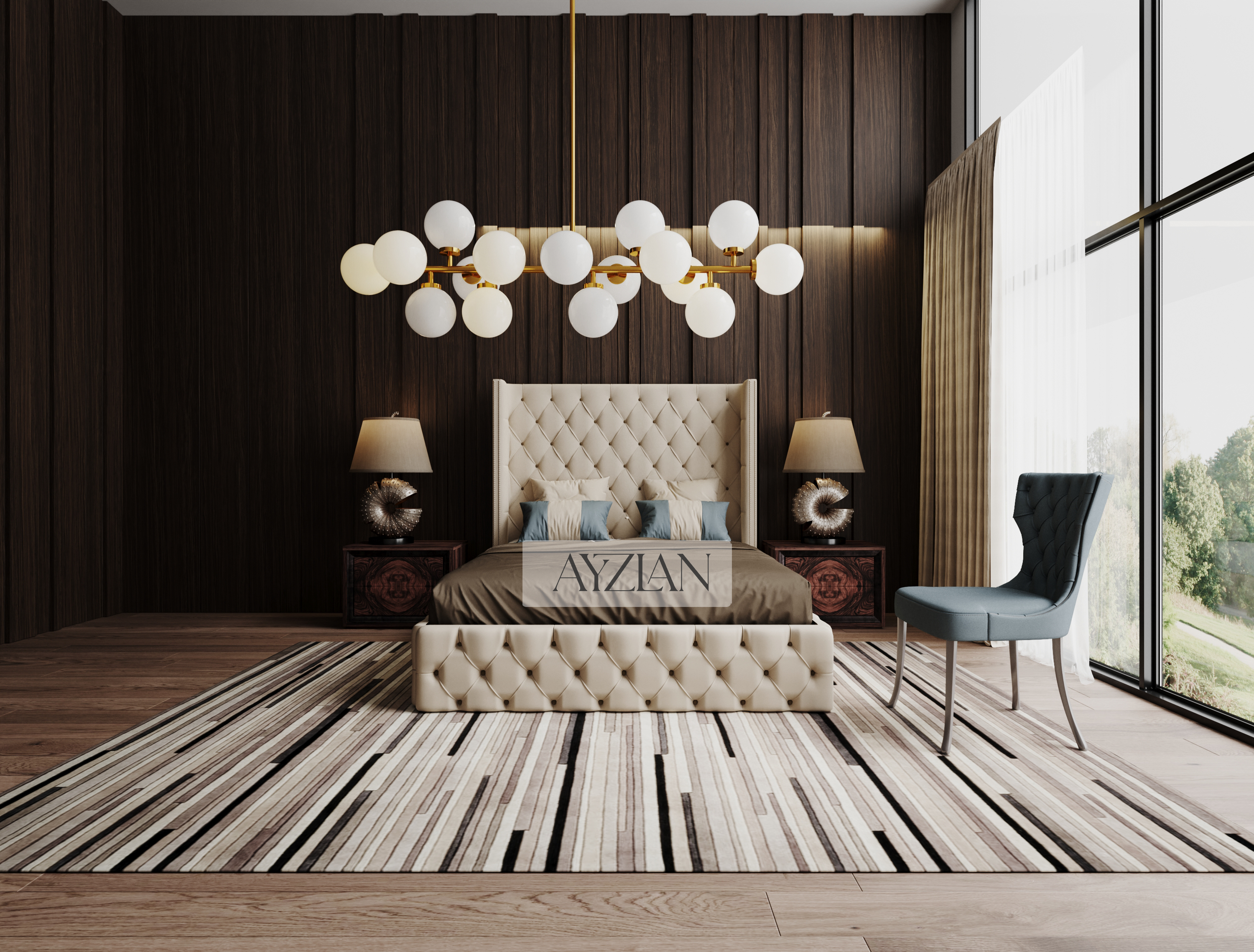 Hail Curve Winged Designer Bed