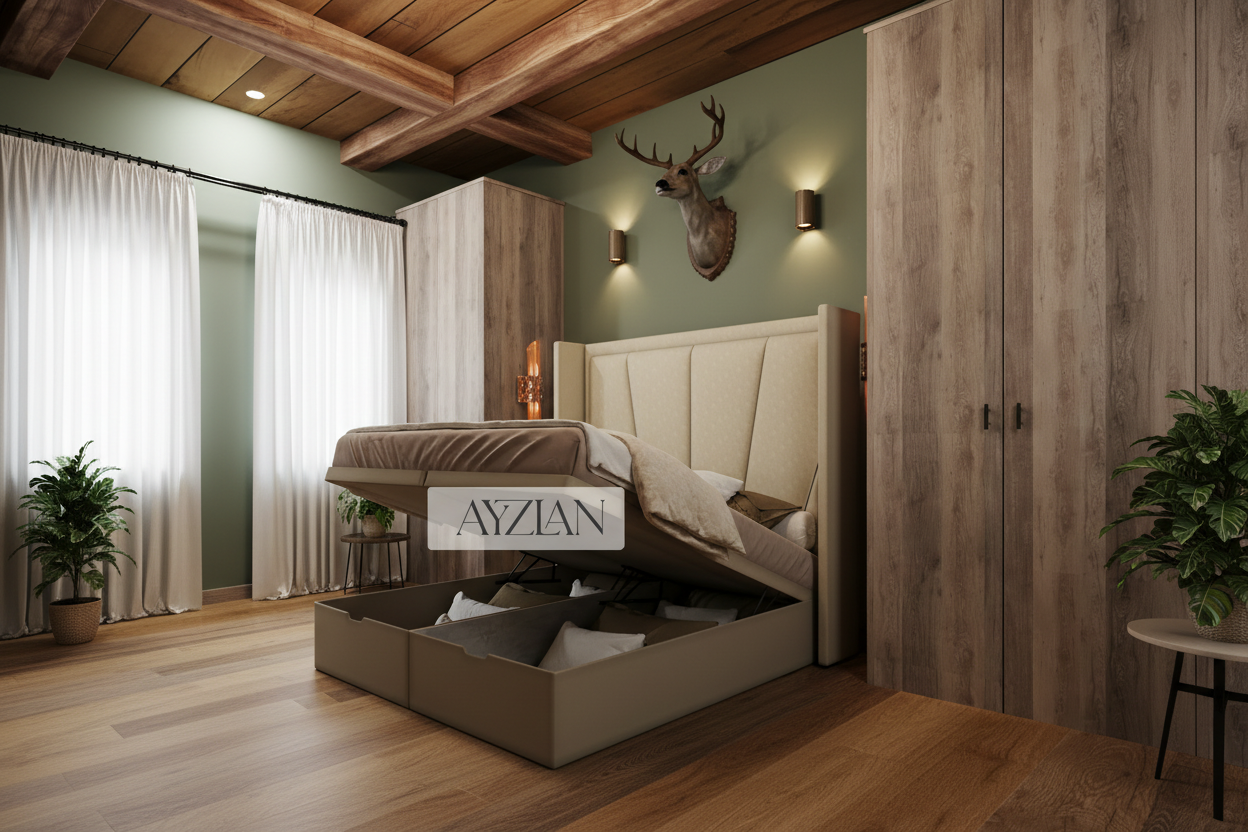 Avon Winged Divan Ottoman Storage Bed