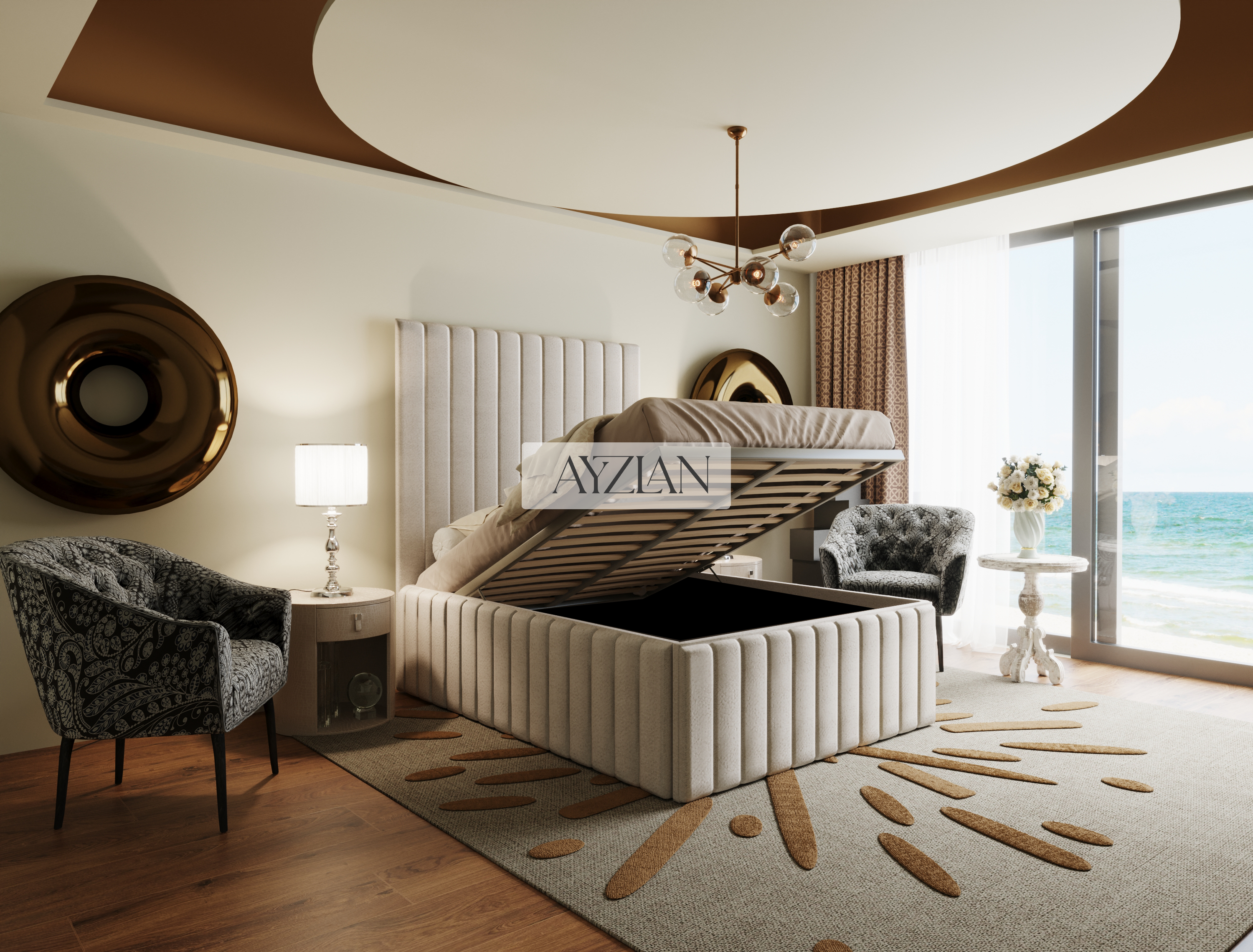 Newport Grand Deluxe Stripe Line Bed