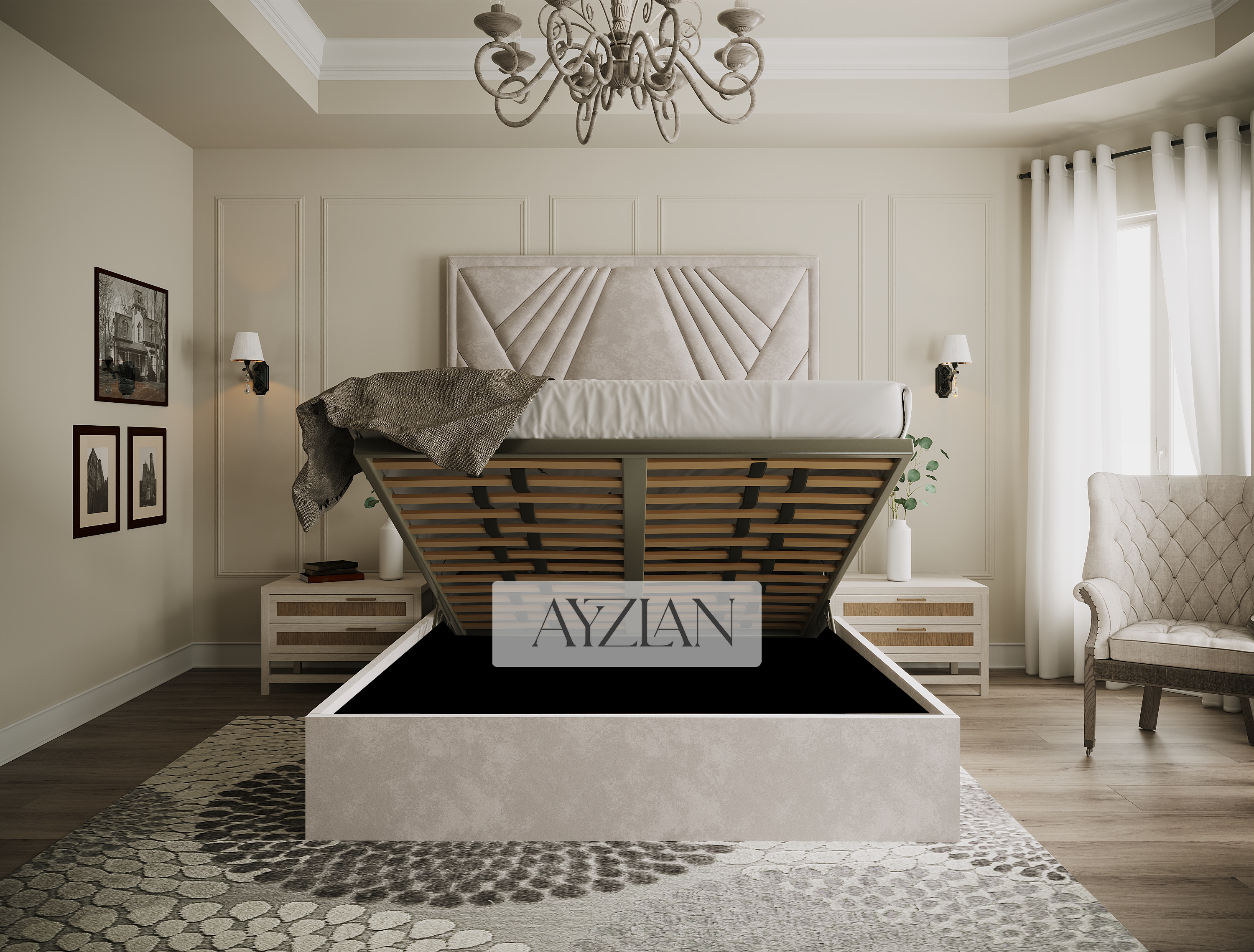 Gemma Art Deco Bed