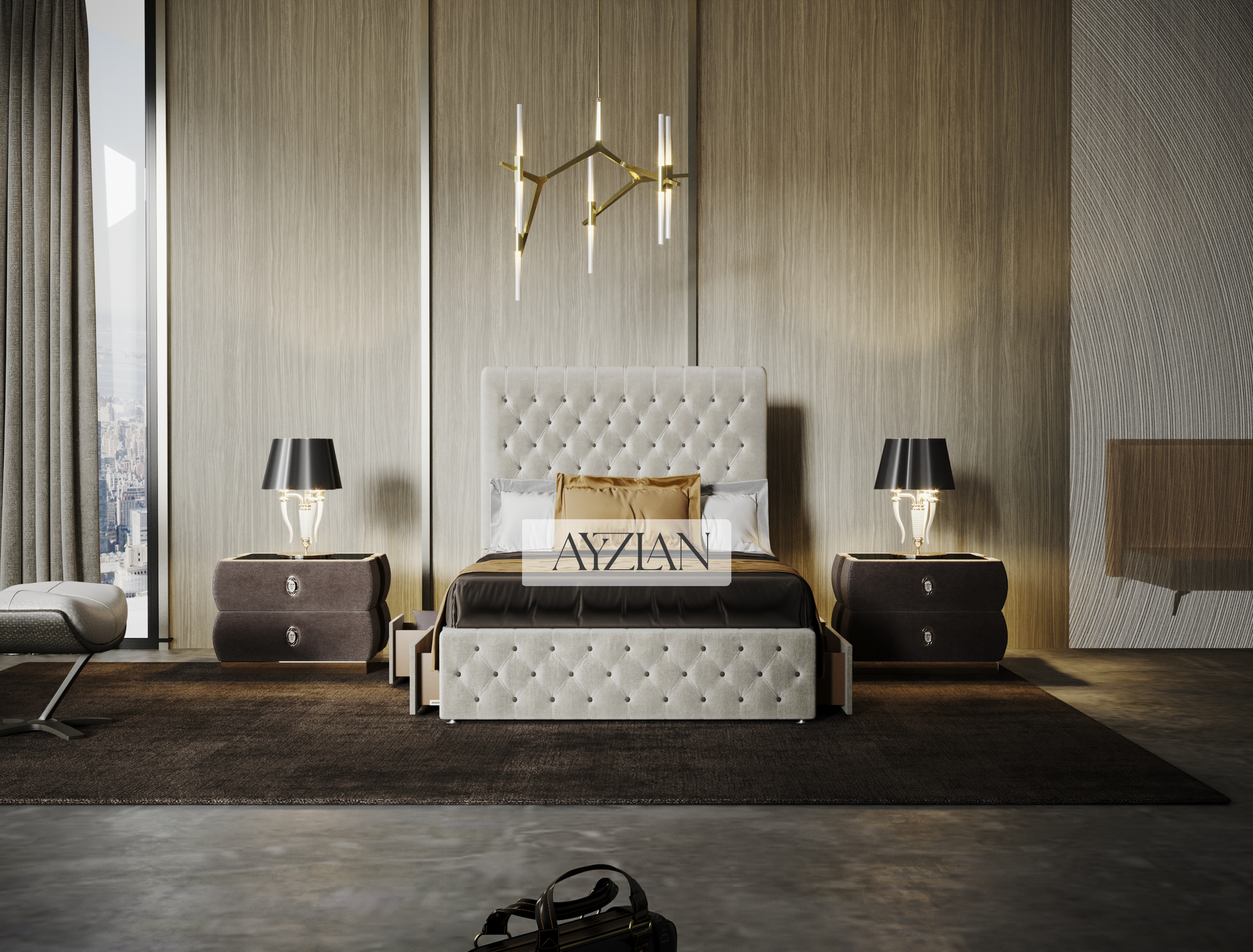 Oscar Designer Sleigh Scroll Storage Drawer Divan Bed