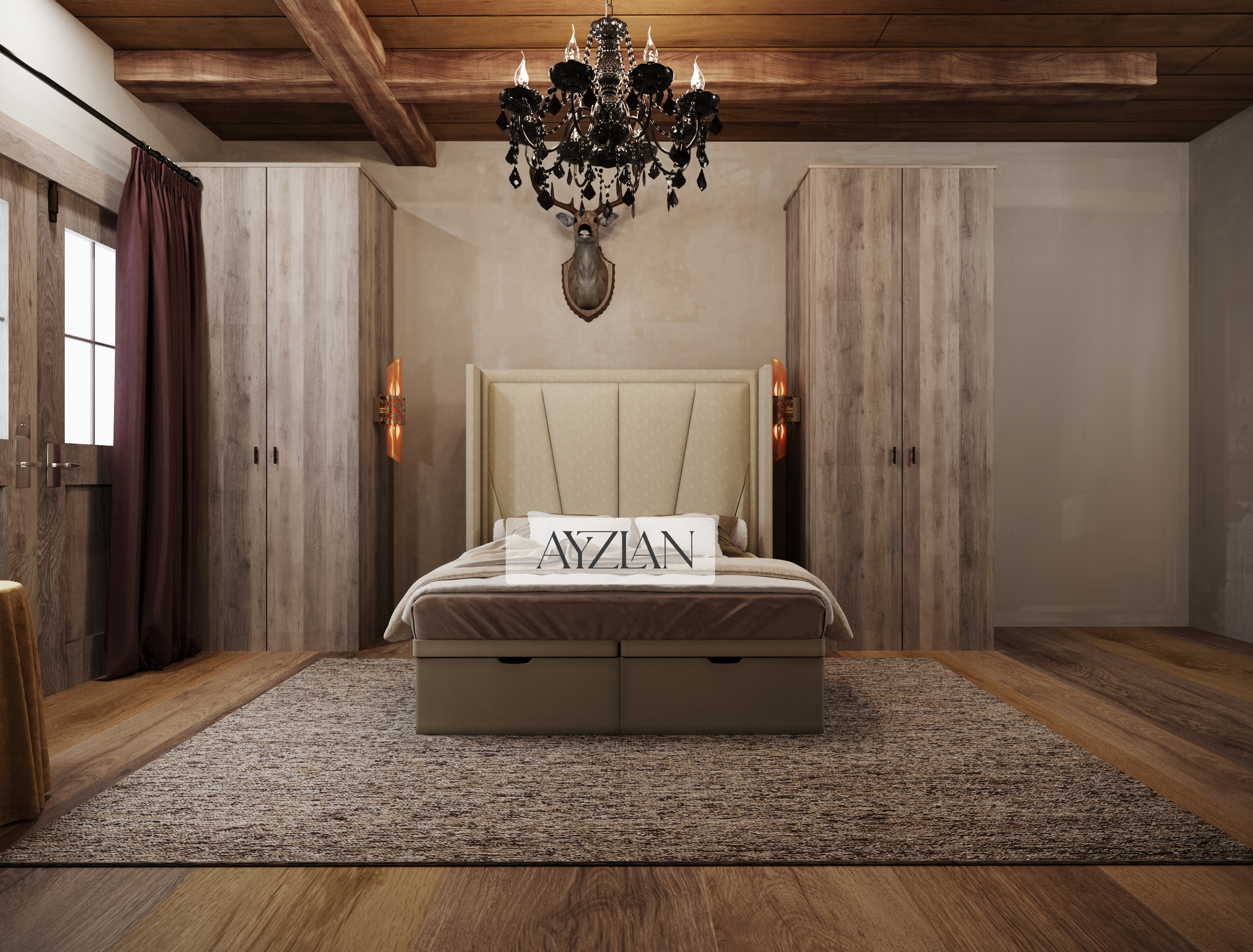 Avon Winged Divan Ottoman Storage Bed