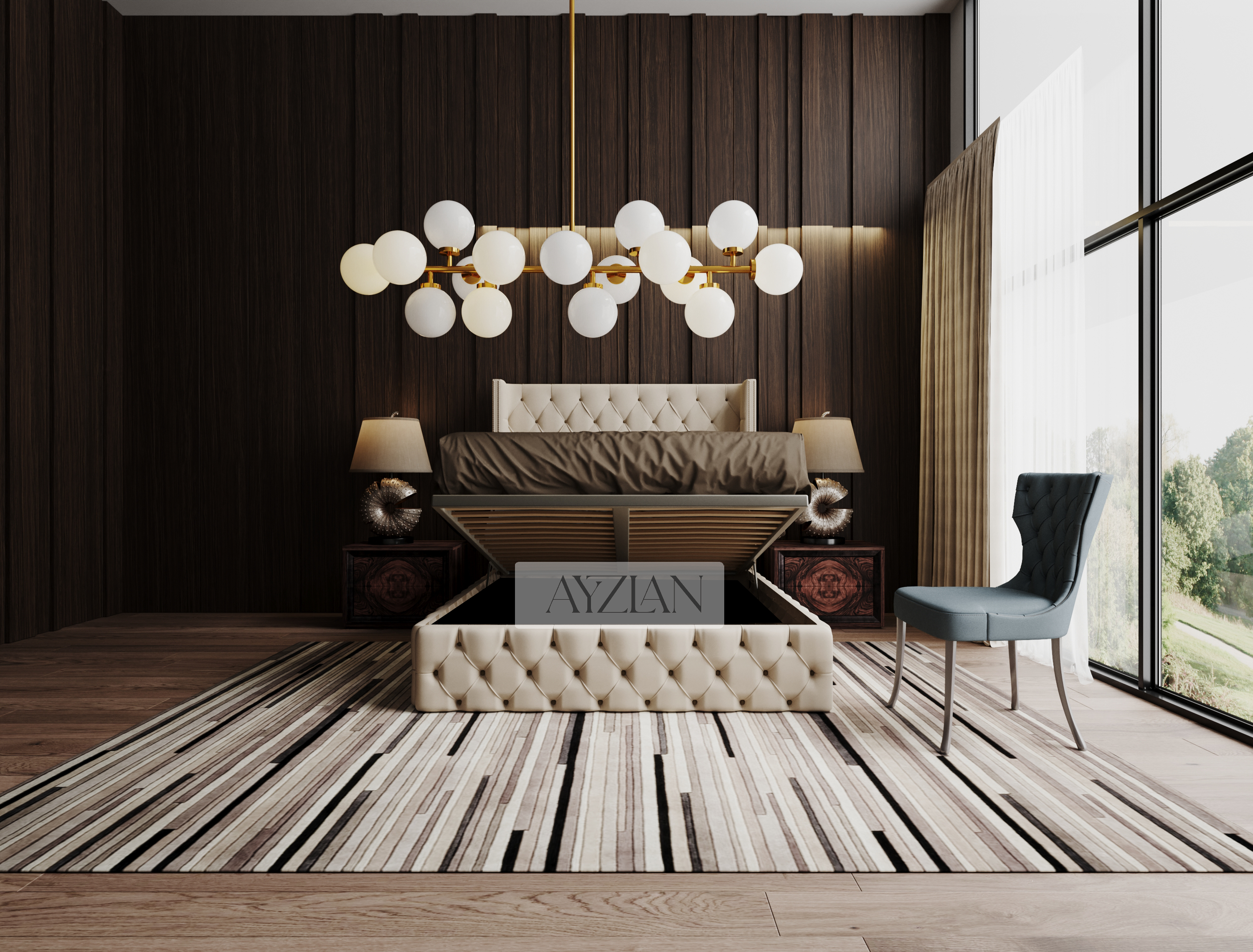 Hail Curve Winged Designer Bed