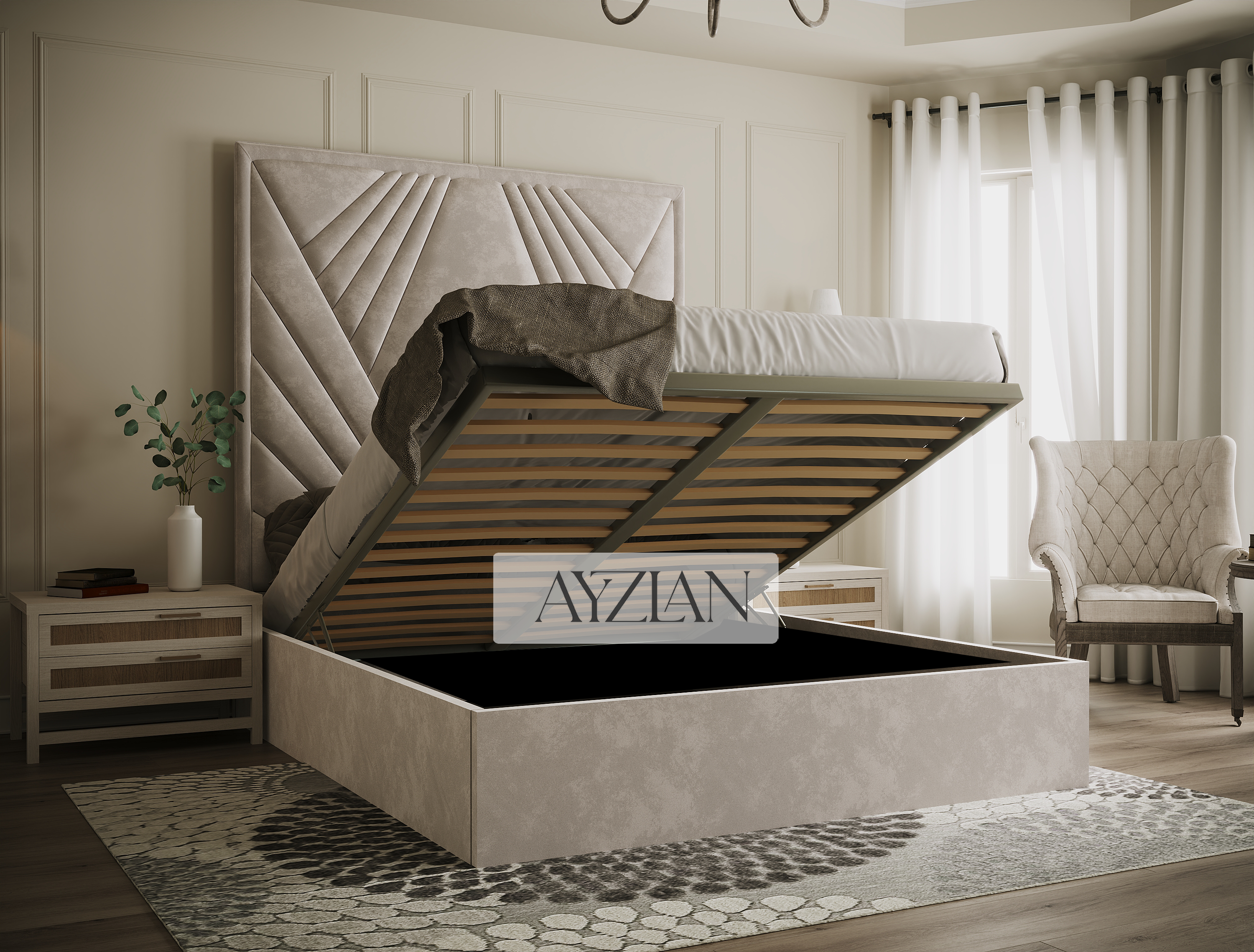 Gemma Art Deco Bed
