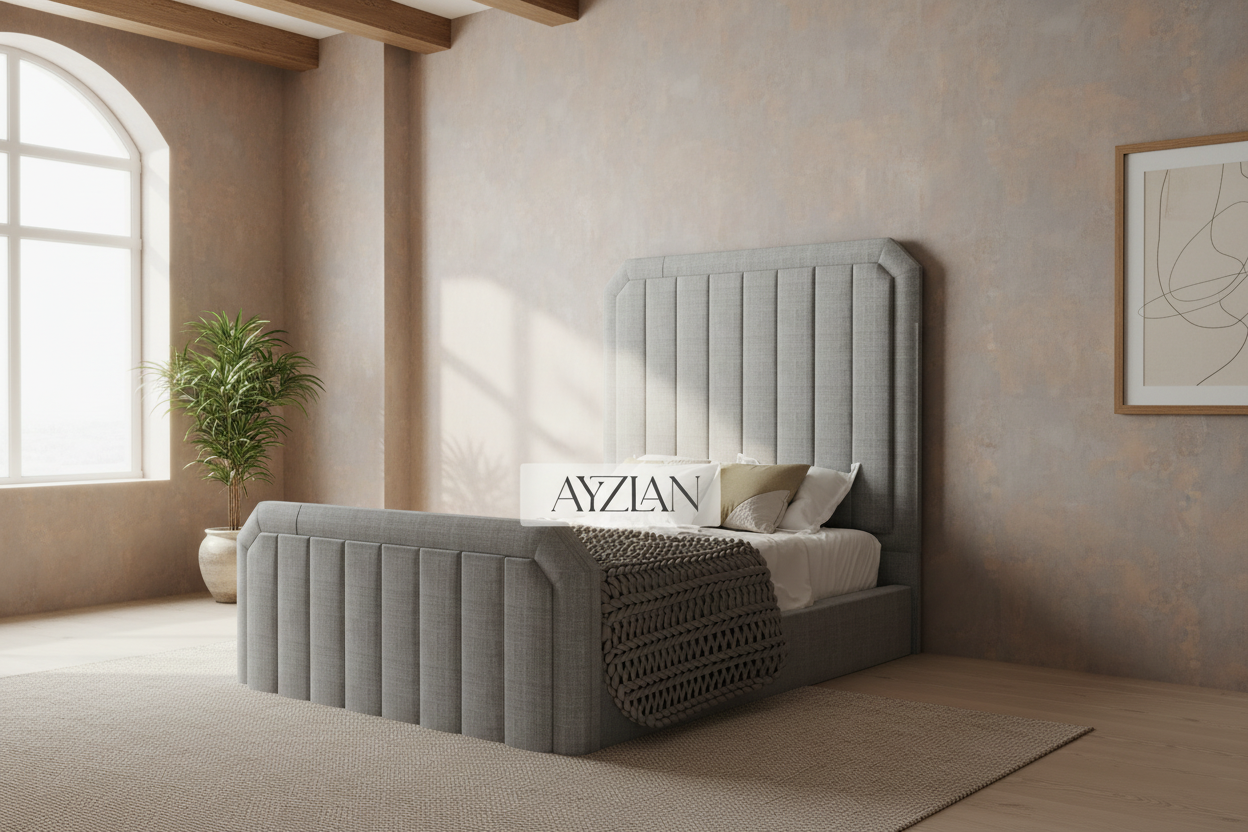 Wynn Panelled Stripe Edge Bed