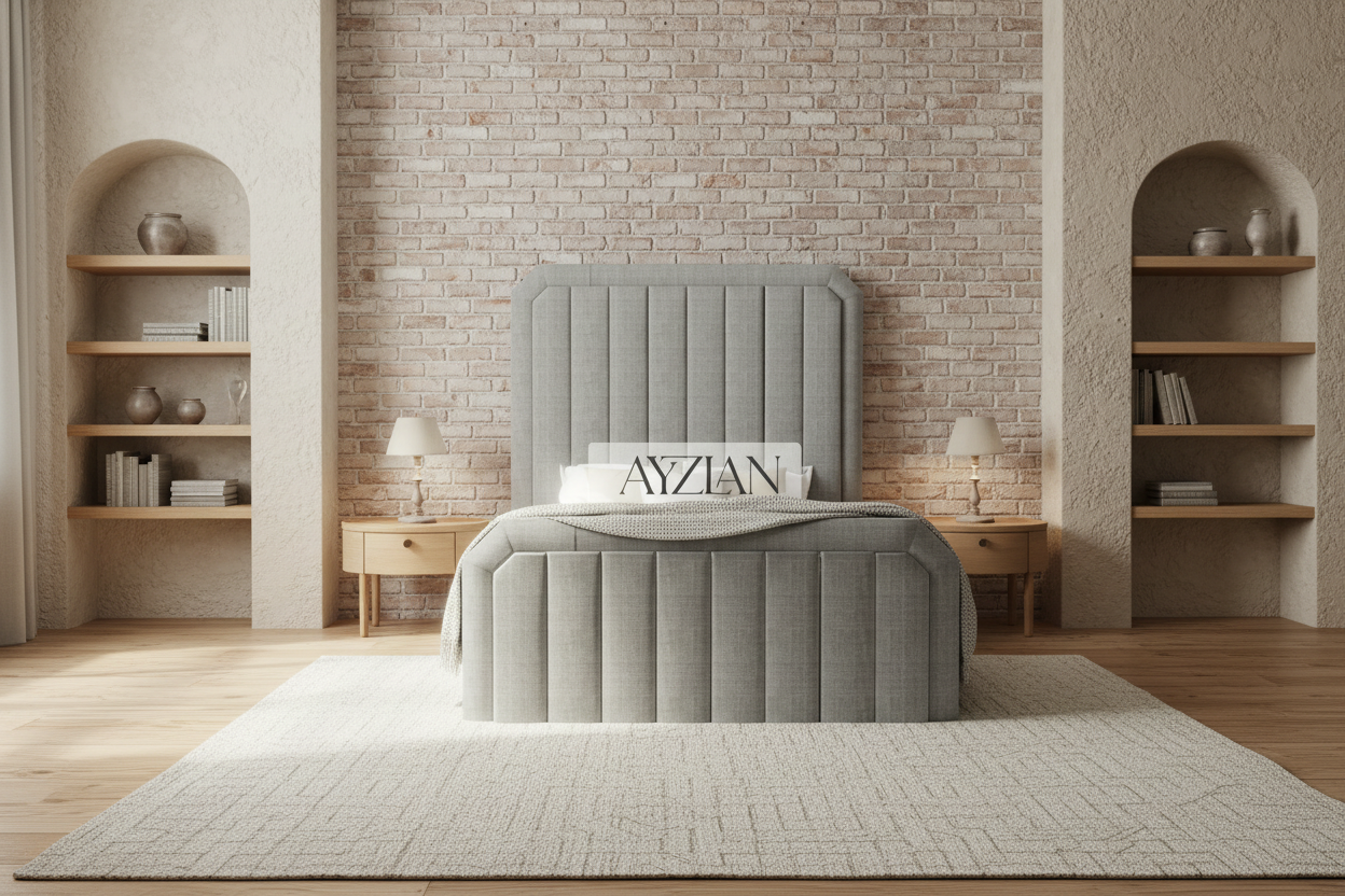 Wynn Panelled Stripe Edge Bed