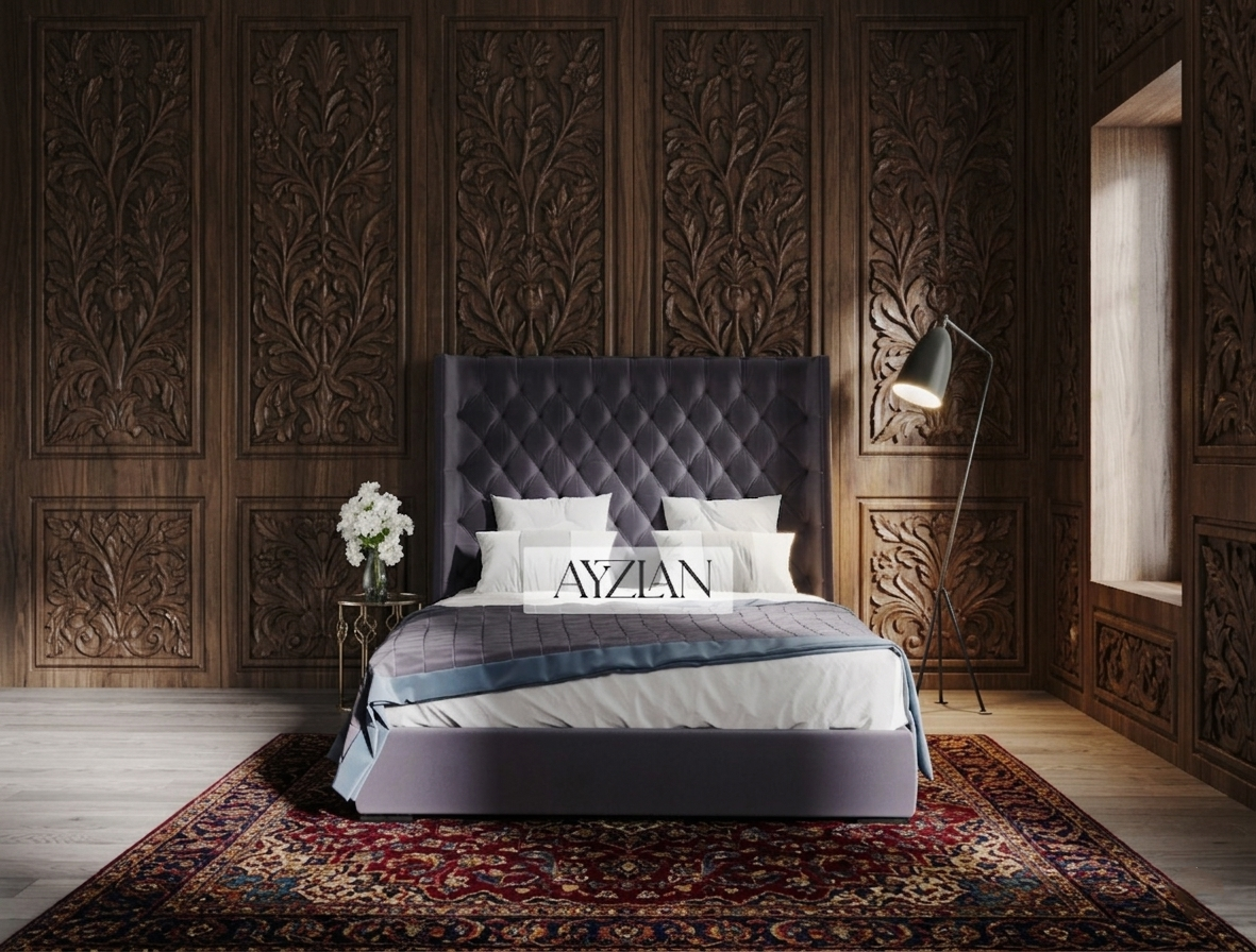 Beverly Curve Wingback Winged Bed