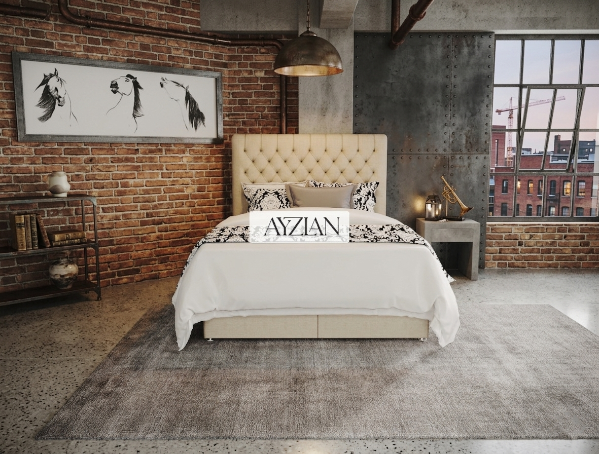 Lennon Chesterfield Sleigh Scroll Divan Ottoman Storage Bed