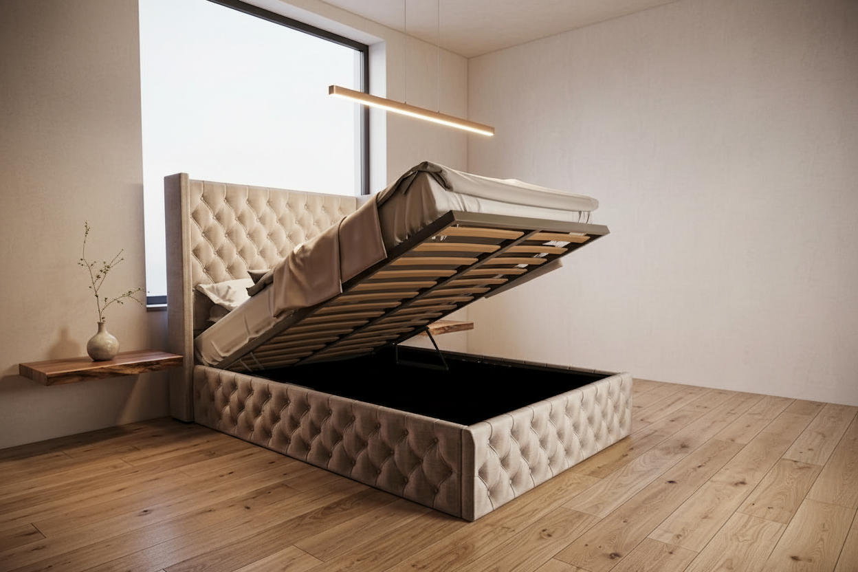 Elain Wingback Chesterfield Designer Bed