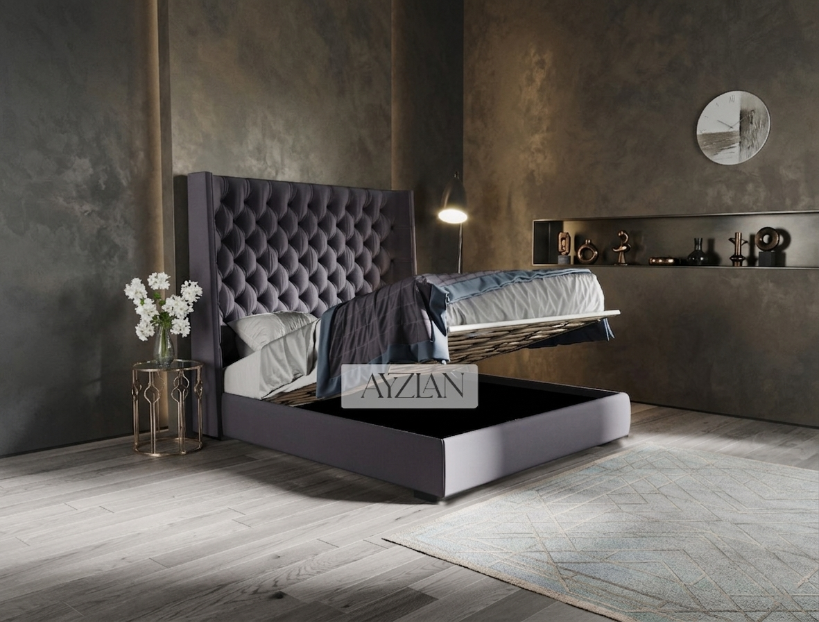 Beverly Curve Wingback Winged Bed