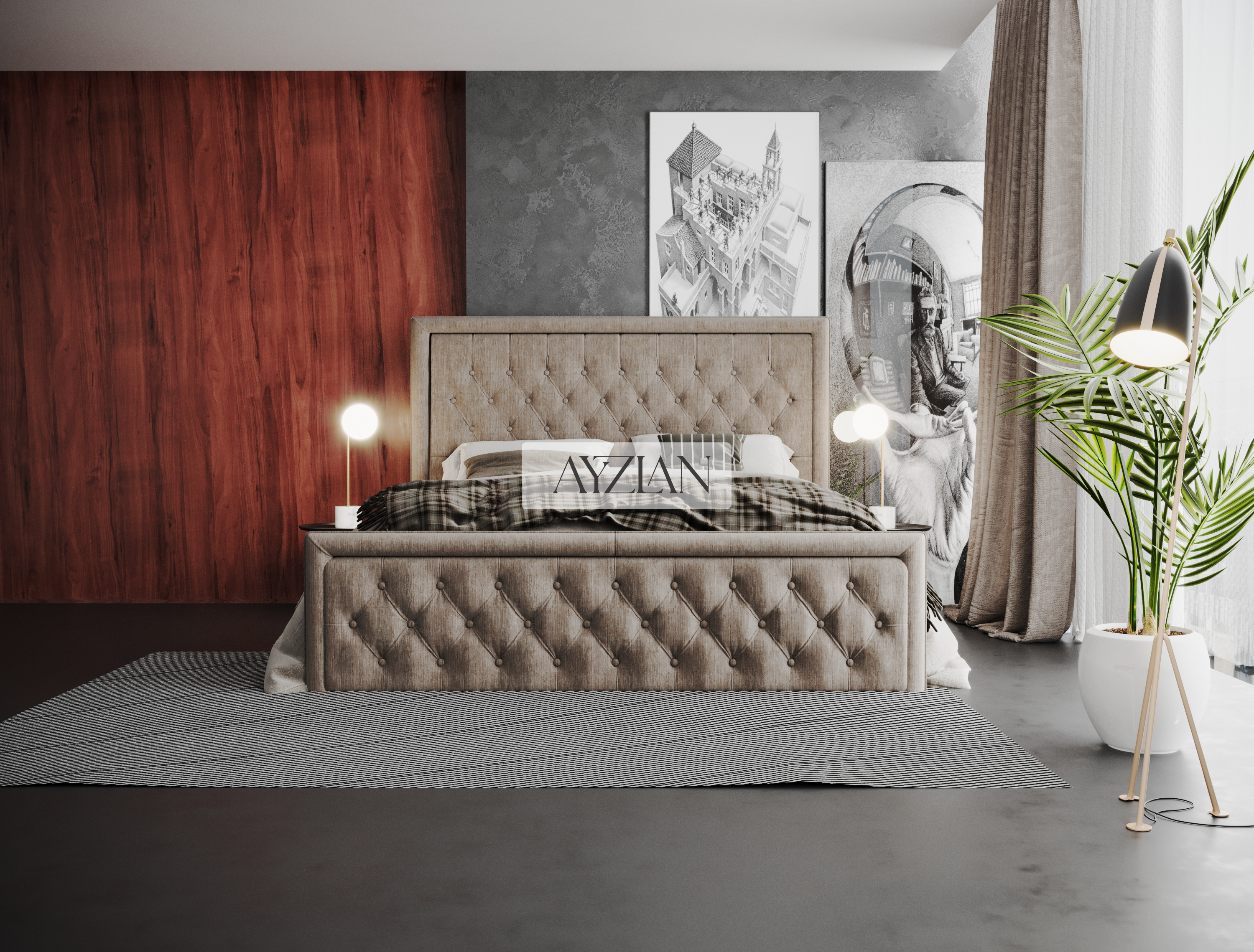 Bumber Square Chesterfield Bed