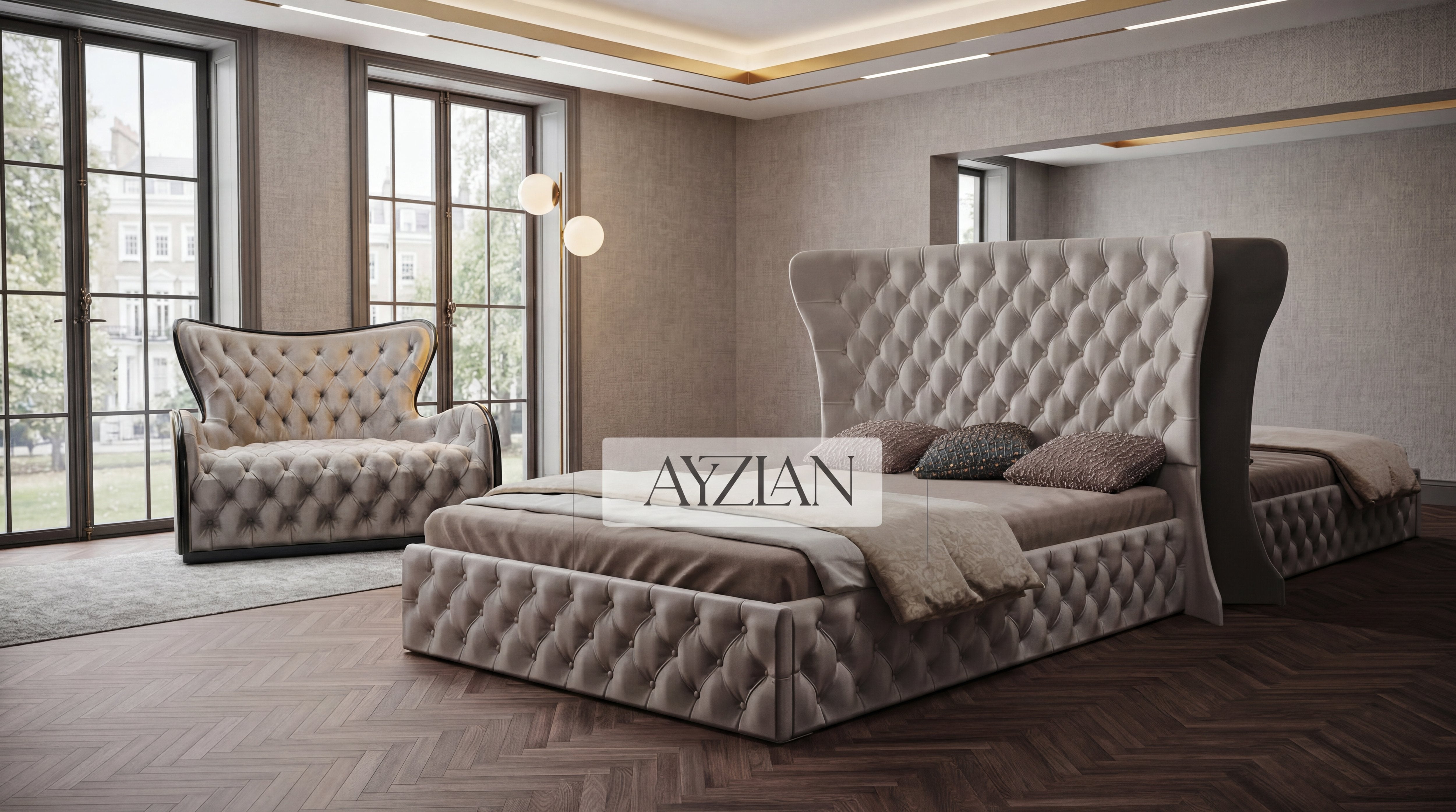 Arianna Chesterfield Winged Designer Bed