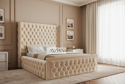 Ruby Upholstered Sides Fabric Luxury Designer Bed