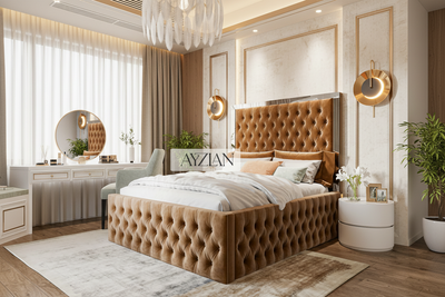 Azure Mirror Elegance Bed
