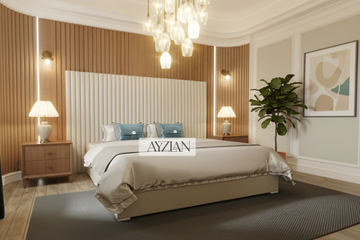 Ember Lines Panel Wide Headboard Bed