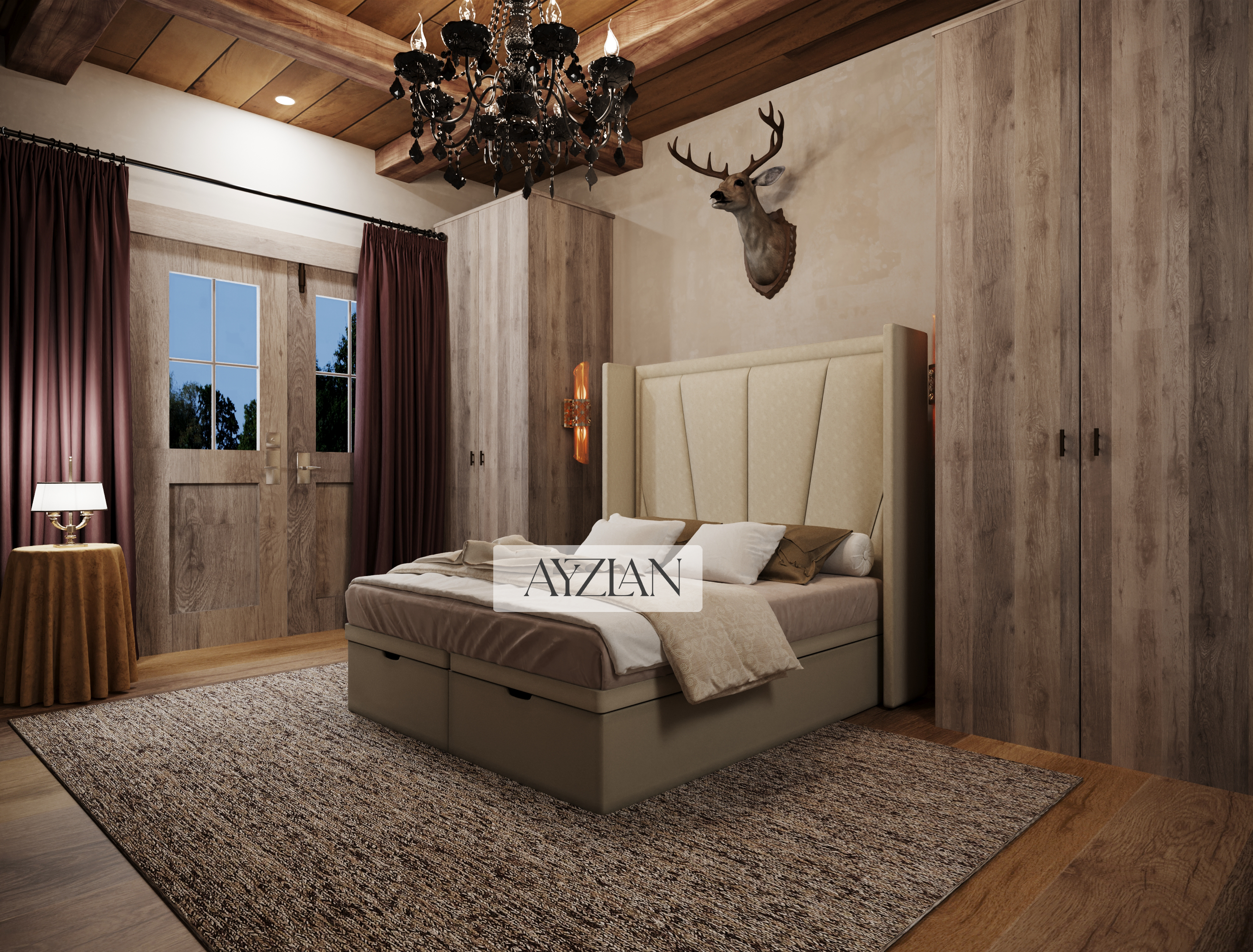 Avon Winged Divan Ottoman Storage Bed