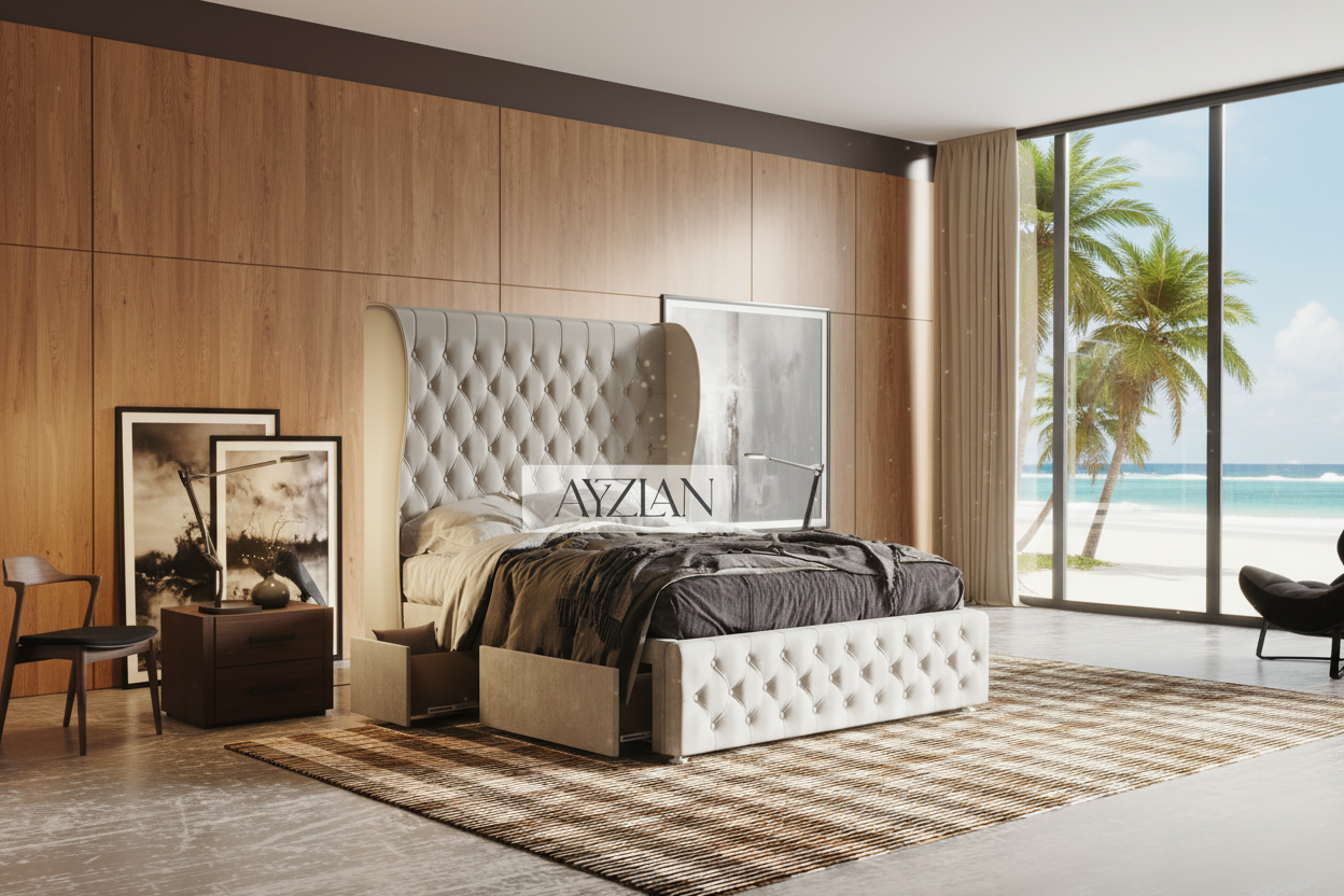 Noah Winged Divan Storage Drawer Bed