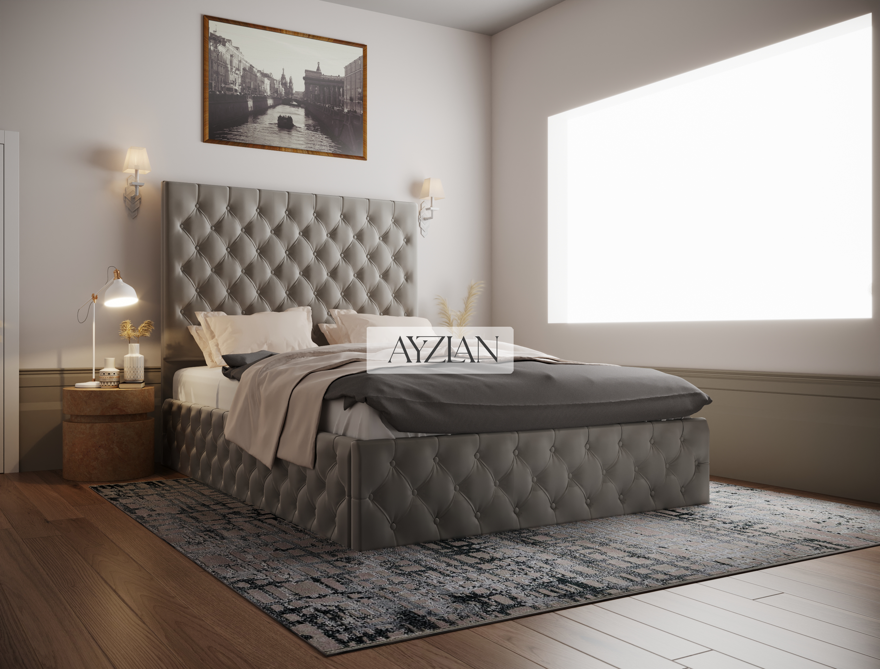 Cerry Upholstered Chesterfield Bed
