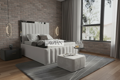 Luca Mirror Stripe Line Bed