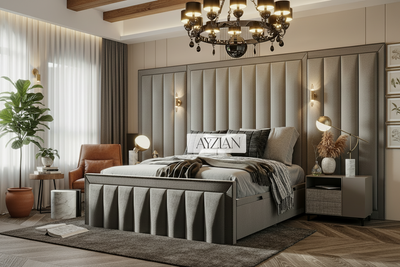 Godiva Wide Headboard Divan Ottoman Platform Top Under Storage Bed