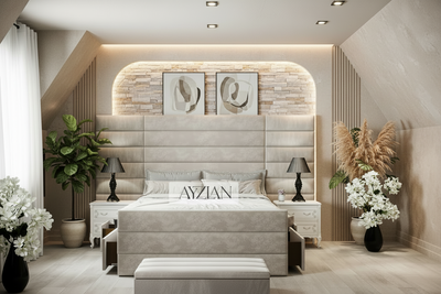 Willow Wide Headboard Upholstered Line Panel Storage Divan Drawer Bed