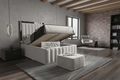 Luca Mirror Stripe Line Bed