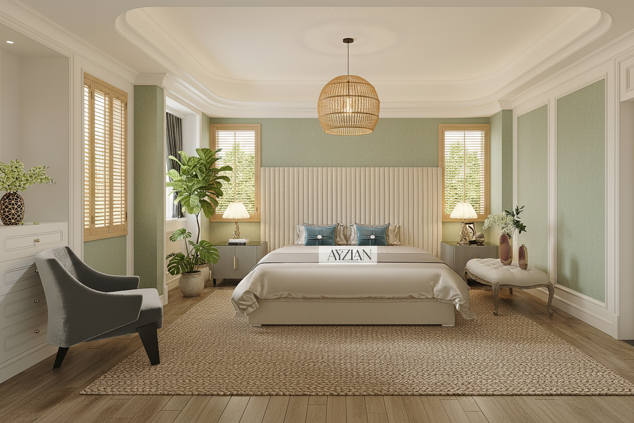 Ember Lines Panel Wide Headboard Bed