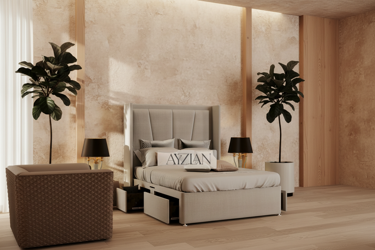 Prada Winged Drawer Storage Divan Bed