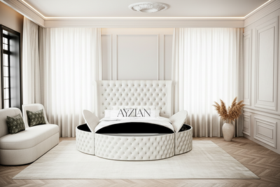 Amber Round Chesterfield Storage Bed