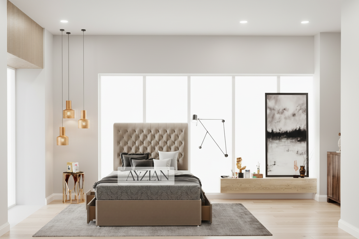 Lucy Sleigh Scroll Storage Drawer Divan Bed