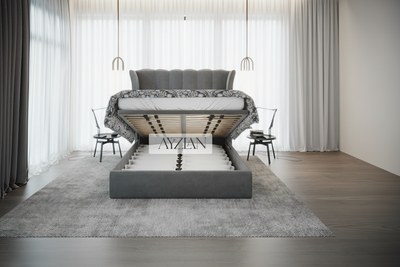 Ashley High Winged Upholstered Bed