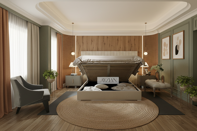 Ember Lines Panel Wide Headboard Bed