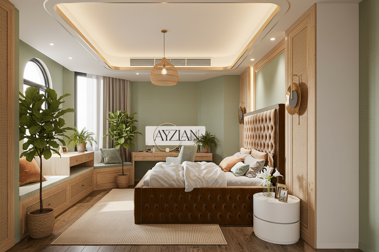 Azure Mirror Elegance Bed