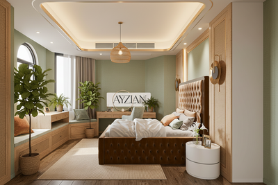 Azure Mirror Elegance Bed