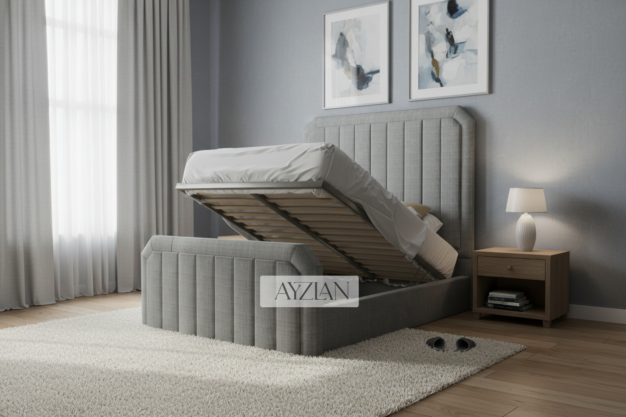 Wynn Panelled Stripe Edge Bed