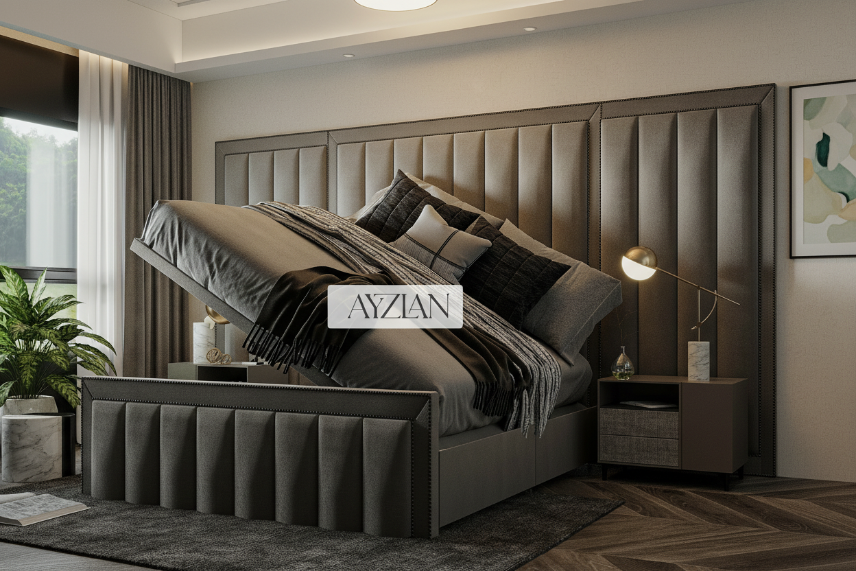 Godiva Wide Headboard Divan Ottoman Platform Top Under Storage Bed