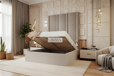 Scarlett Hybrid Mirror Wide Extended Headboard Bed