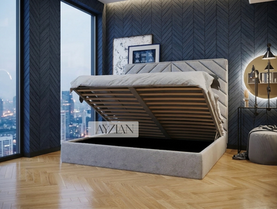 Lily Chesterfield Cross Panel Bed