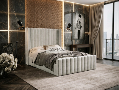 Tyler Linear Stripe Panel Lined Bed