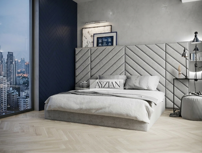 Lily Chesterfield Cross Panel Bed