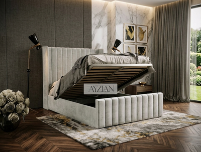 Tyler Linear Stripe Panel Lined Bed