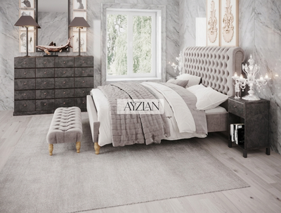 Thornberry Chesterfield Sleigh Scroll Small Footboard Bed