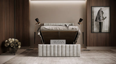 Tyler Linear Stripe Panel Lined Bed